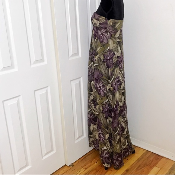 TULEH SILK FLORAL PRINT GOWN 8 MED - Picture 4 of 6